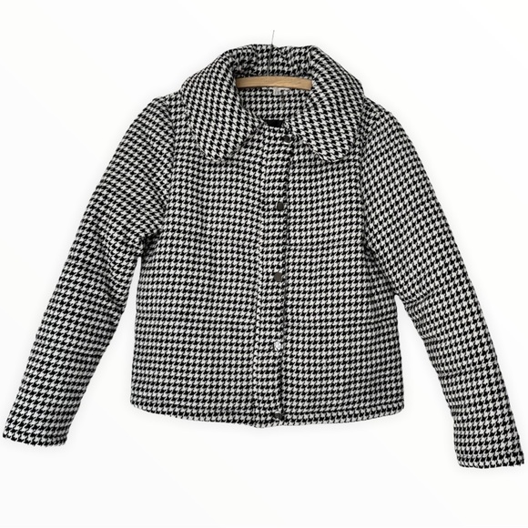 Andree by Unit Small Houndstooth Heavyweight Winter Puff Jacket - Picture 4 of 9